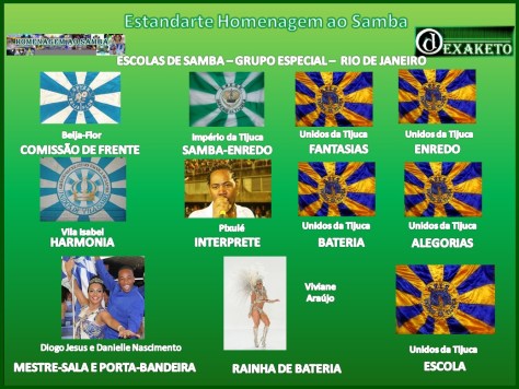 Estandarte Homenagem ao Samba - Carnaval Rio de Janeiro - Grupo Especial 2014