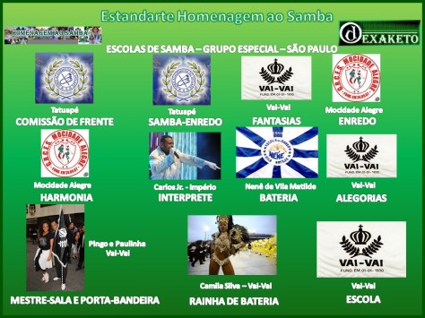 Estandarte Homenagem ao Samba - Carnaval São Paulo - Grupo Especial 2014