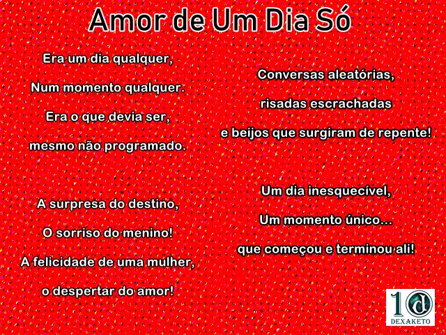 amor de um dia só - dexaketo