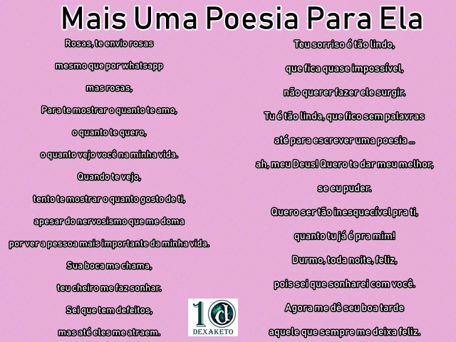 mais uma poesia para ela - dexaketo
