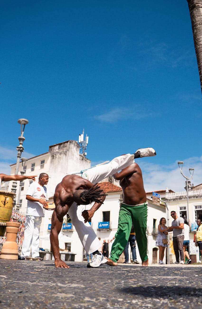 dynamic capoeira performance in urban brazil
