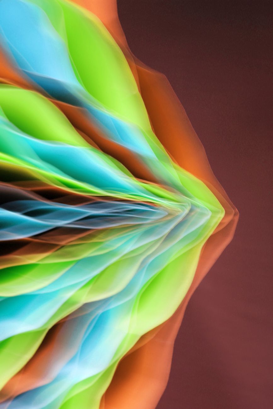 vibrant abstract wave of colors artwork