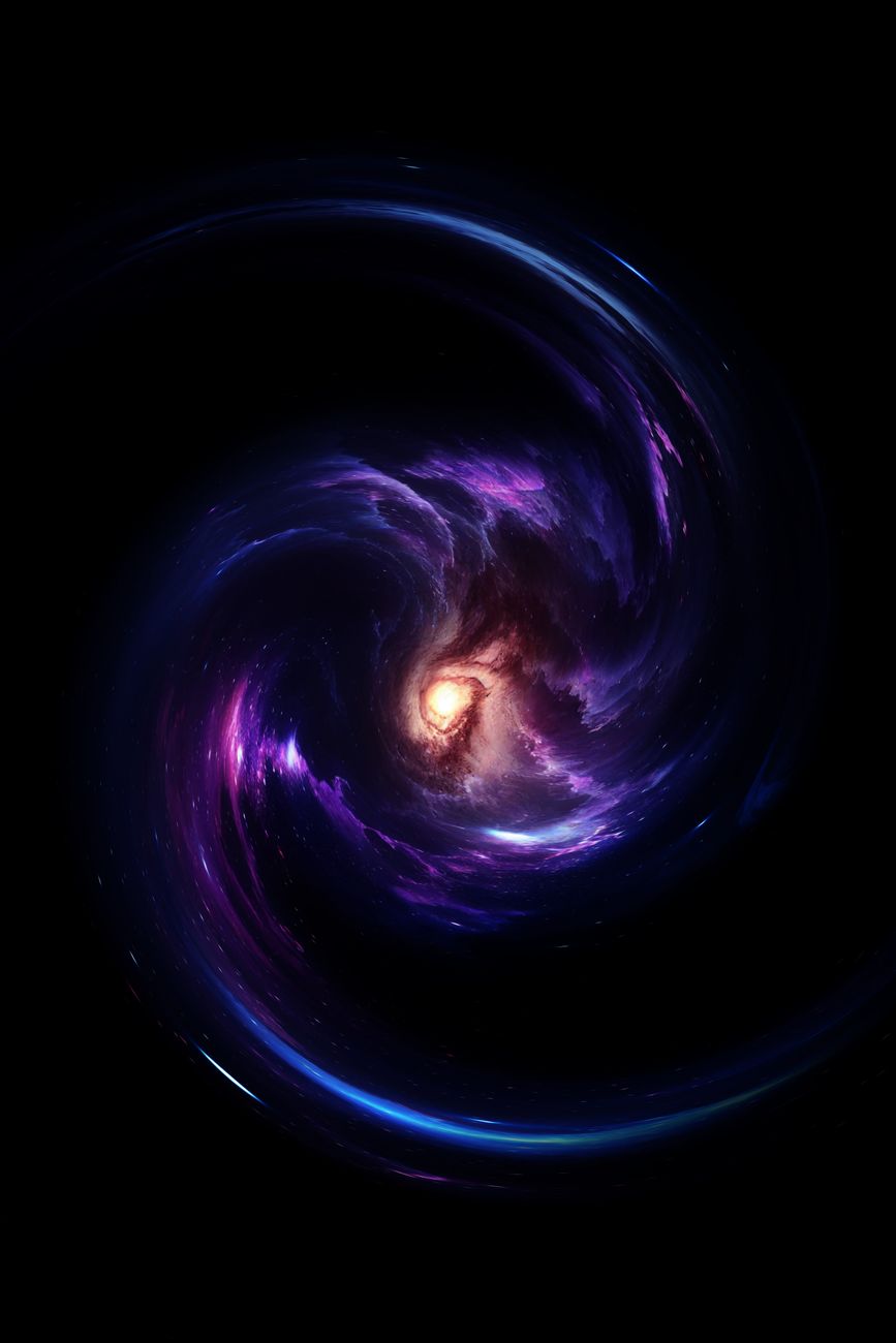 dazzling spiral galaxy in deep space